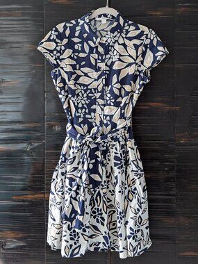 Diane Von Furstenberg DVF Scarlet Floral Print Shirt Dress